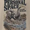 "Personal Space Includes the Splash" Men's Oversized Heavyweight Crewneck T-Shirt