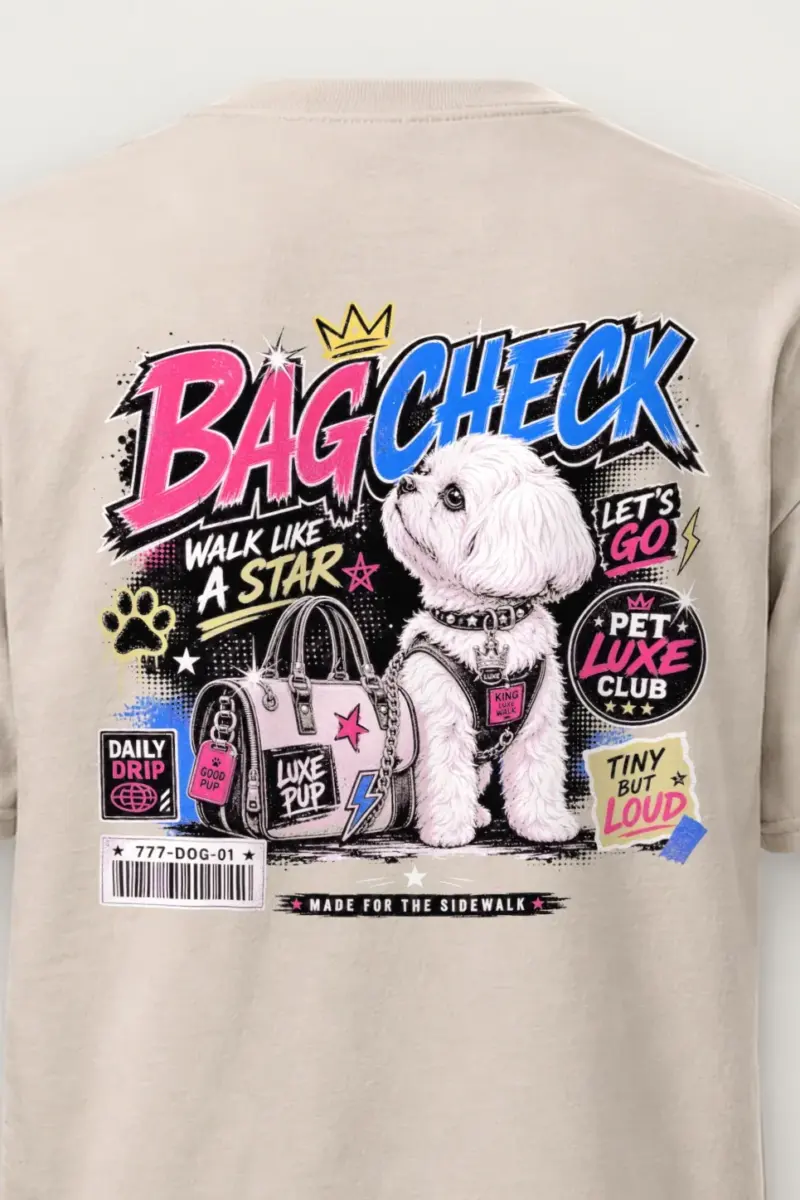 "Pet Luxe Club" Heavyweight Unisex Crewneck T-shirt