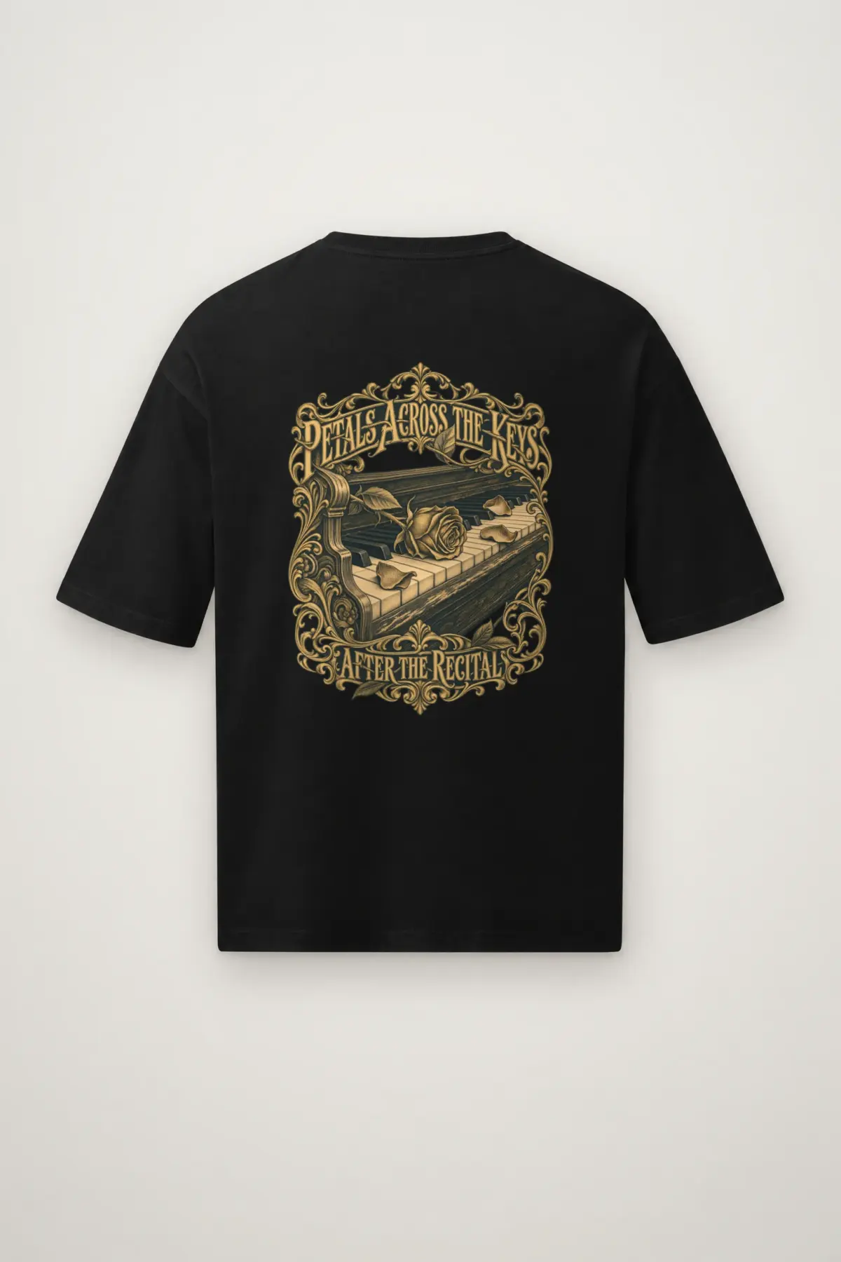 "Petals Across the Keys" Men's Oversized Heavyweight Crewneck T-Shirt