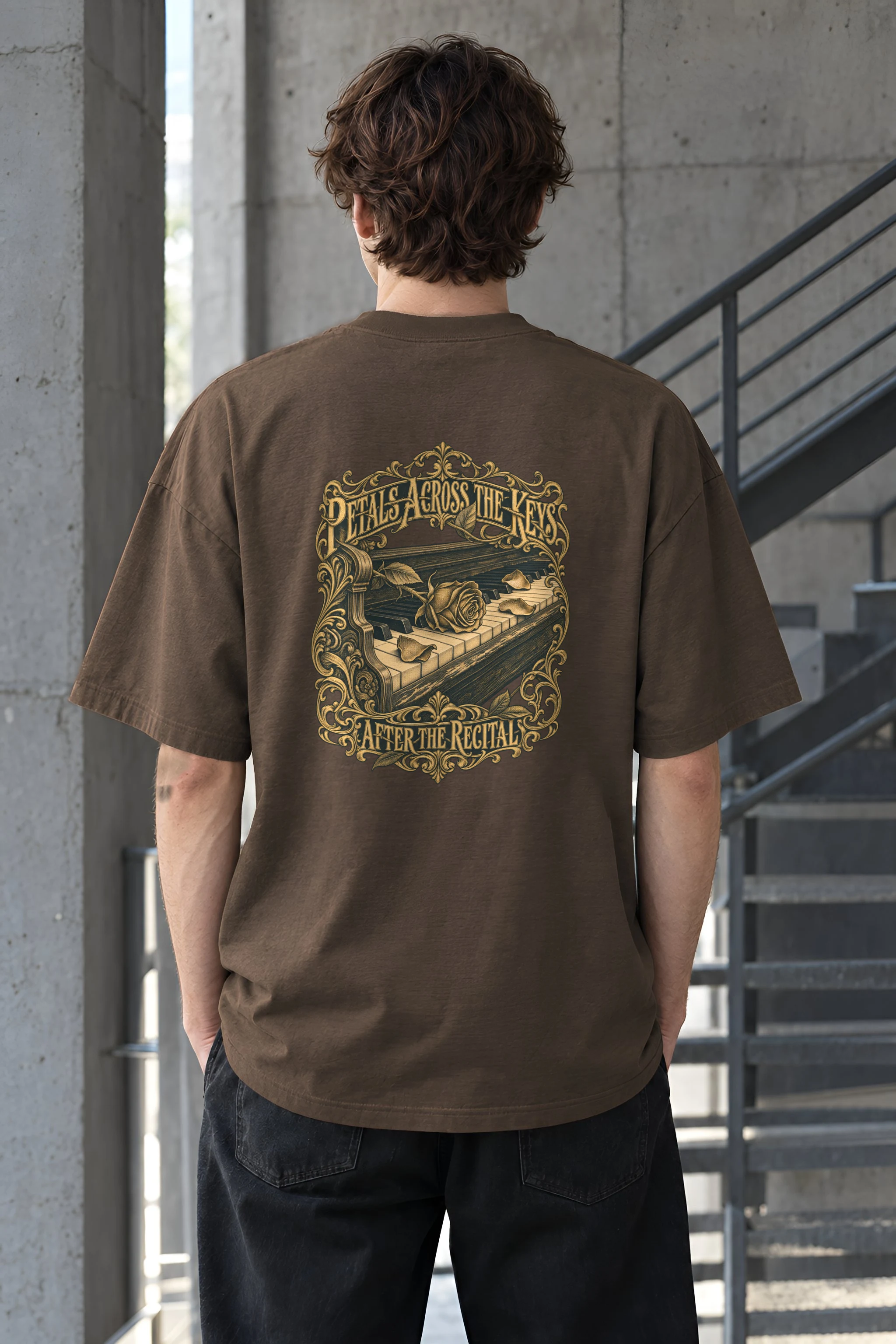 "Petals Across the Keys" Unisex Oversized Heavyweight Crewneck T-Shirt
