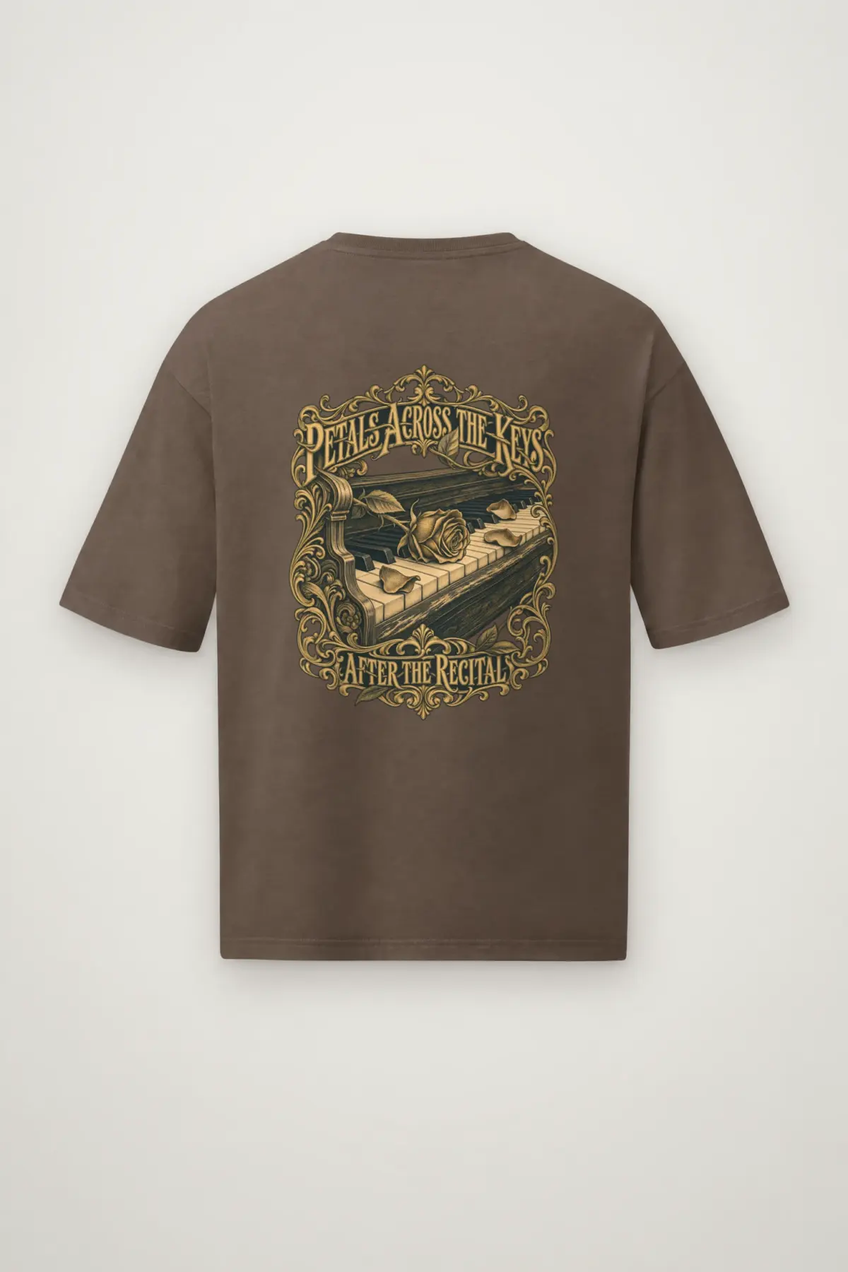"Petals Across the Keys" Men's Oversized Heavyweight Crewneck T-Shirt