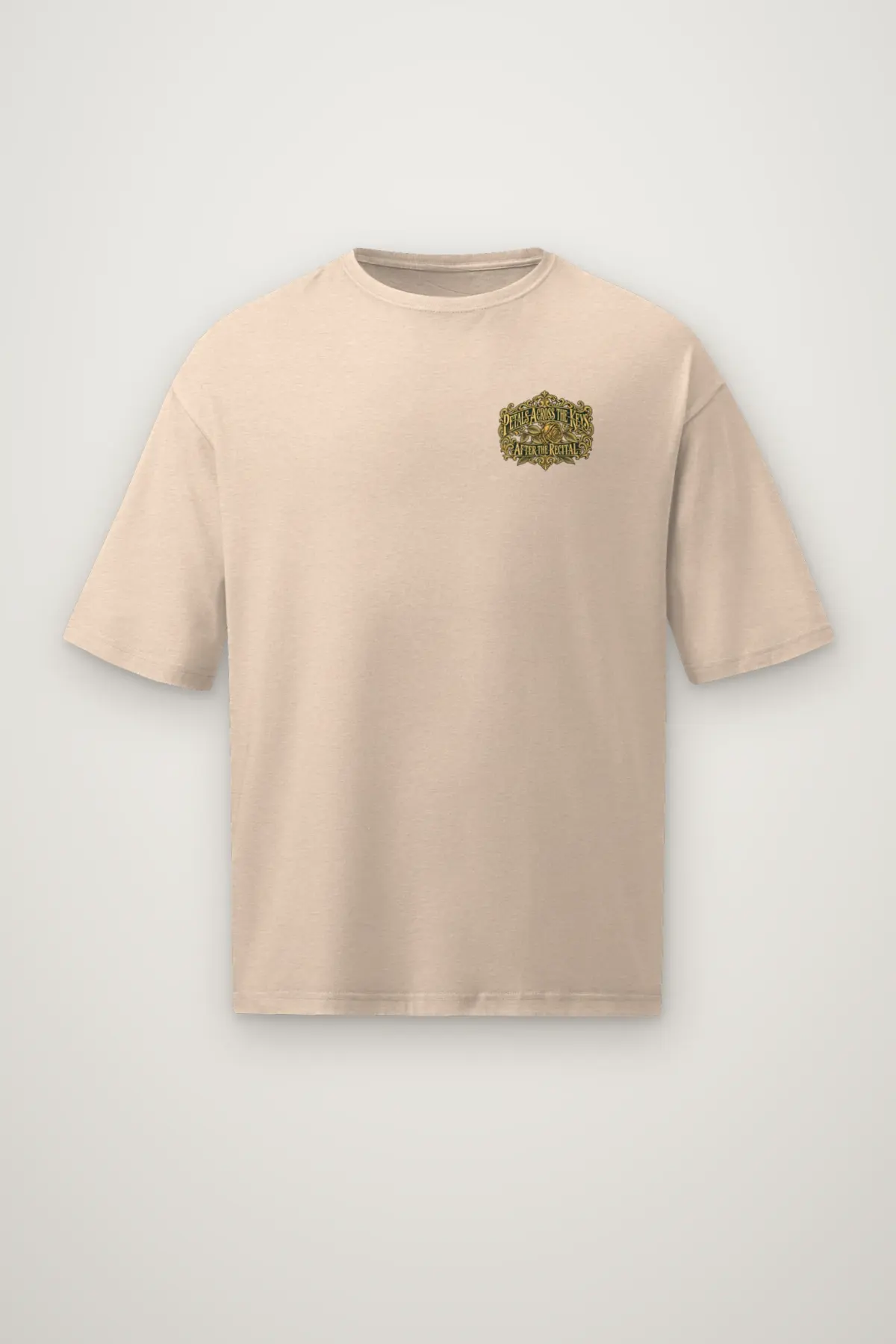 "Petals Across the Keys" Men's Oversized Heavyweight Crewneck T-Shirt
