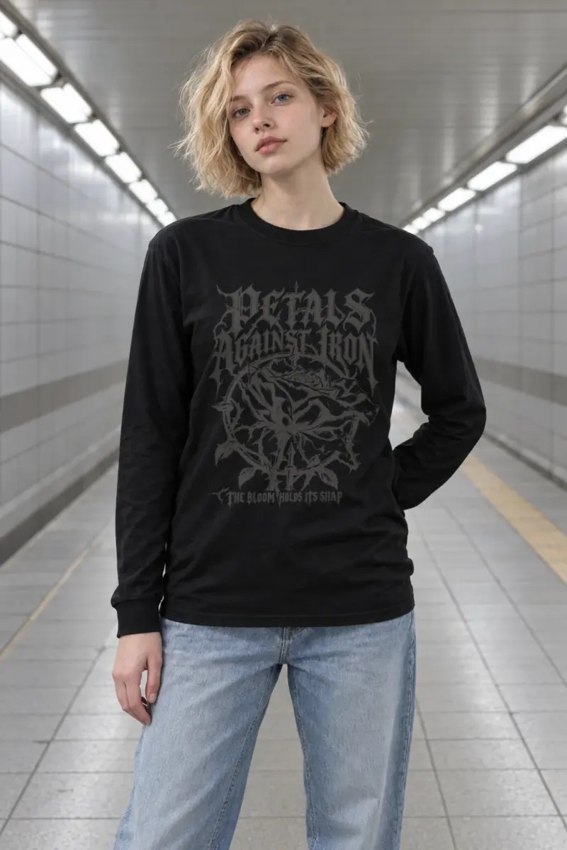 “Petals Against Iron” Unisex Longsleeve T-shirt