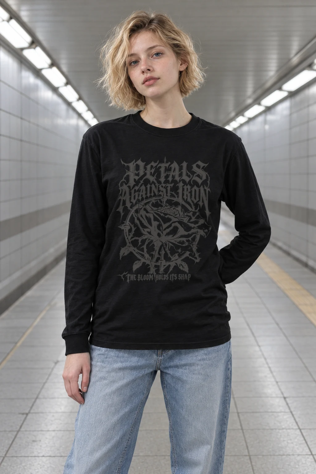 "Petals Against Iron" Unisex Longsleeve T-shirt