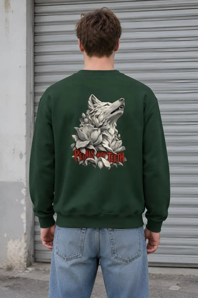 "Petals With Teeth" Heavy Blend Unisex Crewneck Sweatshirt