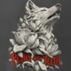 "Petals With Teeth" Men's Oversized Heavyweight Crewneck T-Shirt