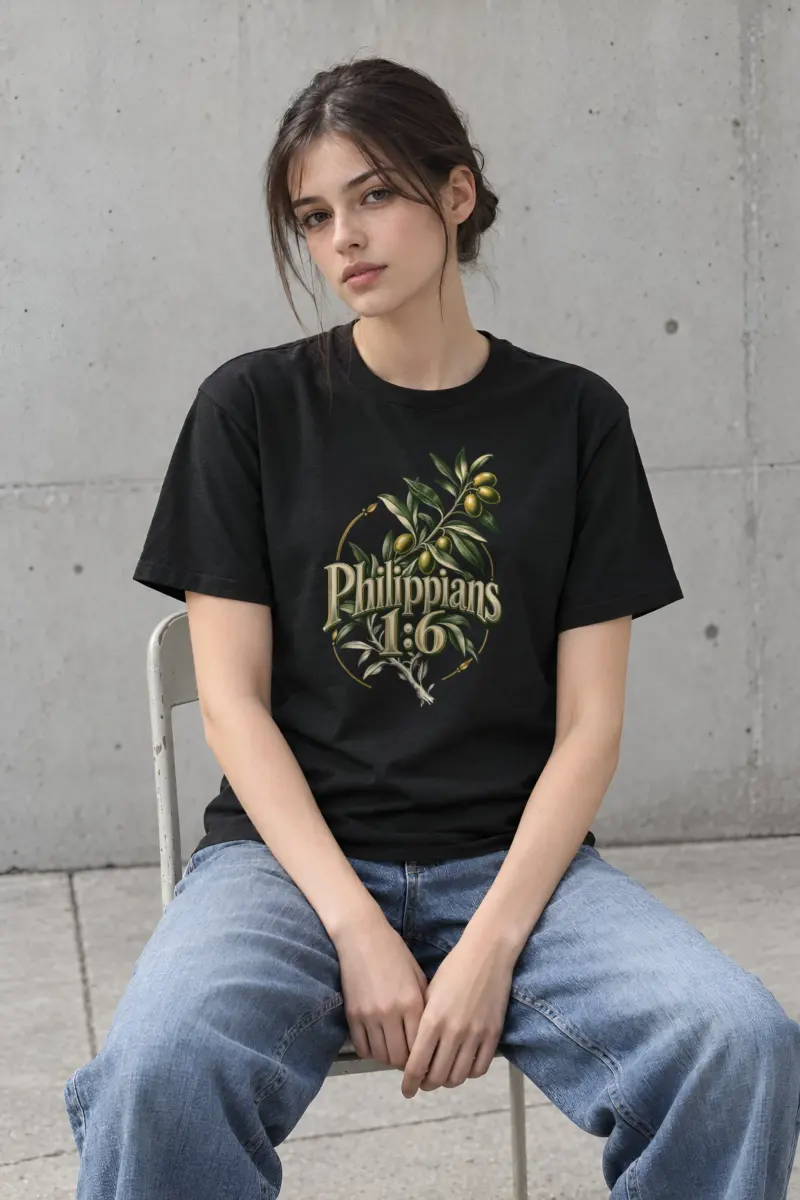 "Philippians 1:6" Heavyweight Unisex Crewneck T-shirt