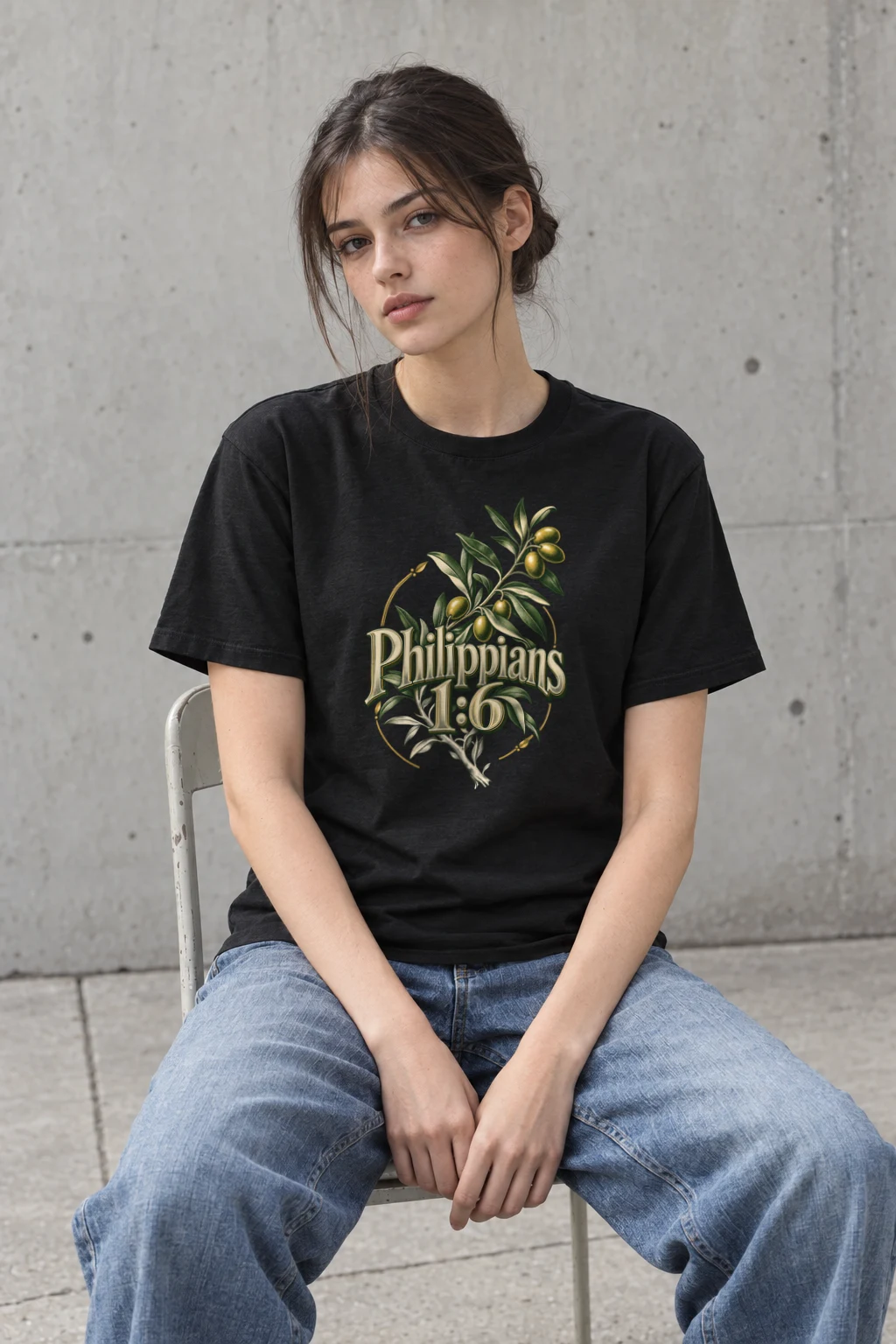"Philippians 1:6" Heavyweight Unisex Crewneck T-shirt