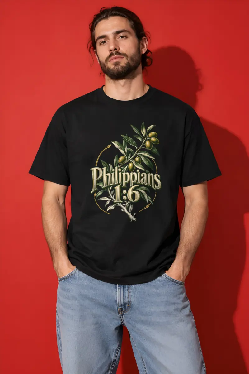 "Philippians 1:6" Heavyweight Unisex Crewneck T-shirt