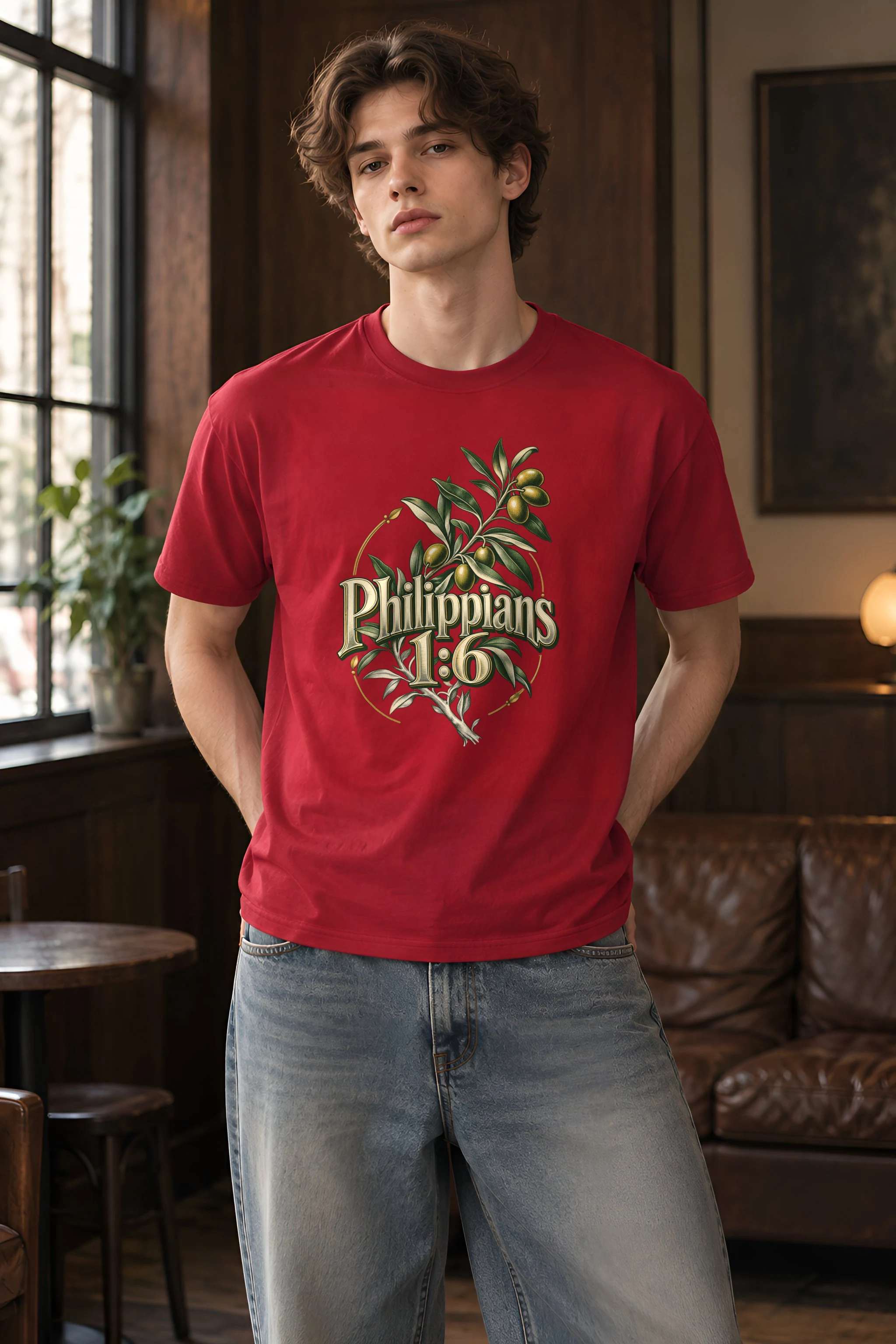 "Philippians 1:6" Heavyweight Unisex Crewneck T-shirt