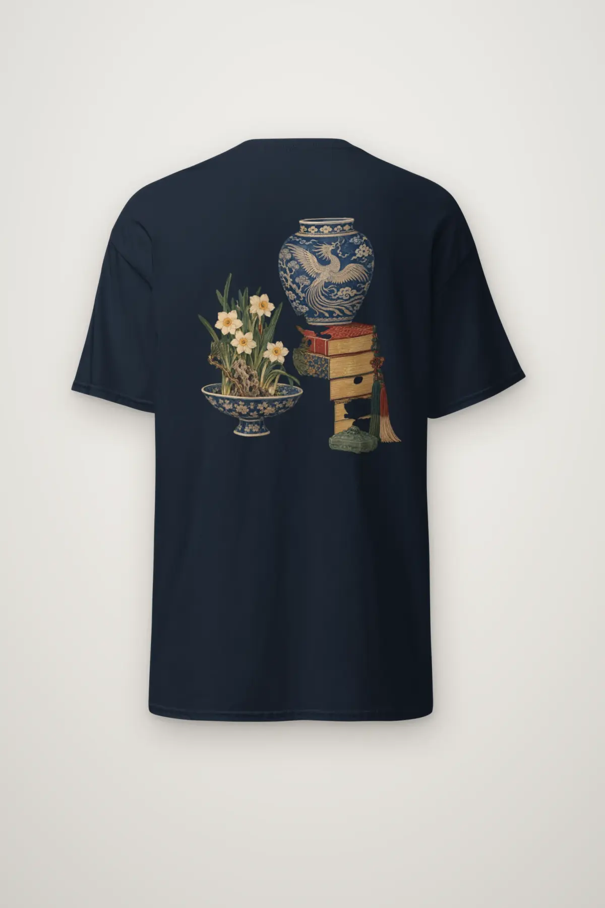 "Phoenix Porcelain and Scholar's Still Life" Heavyweight Unisex Crewneck T-shirt