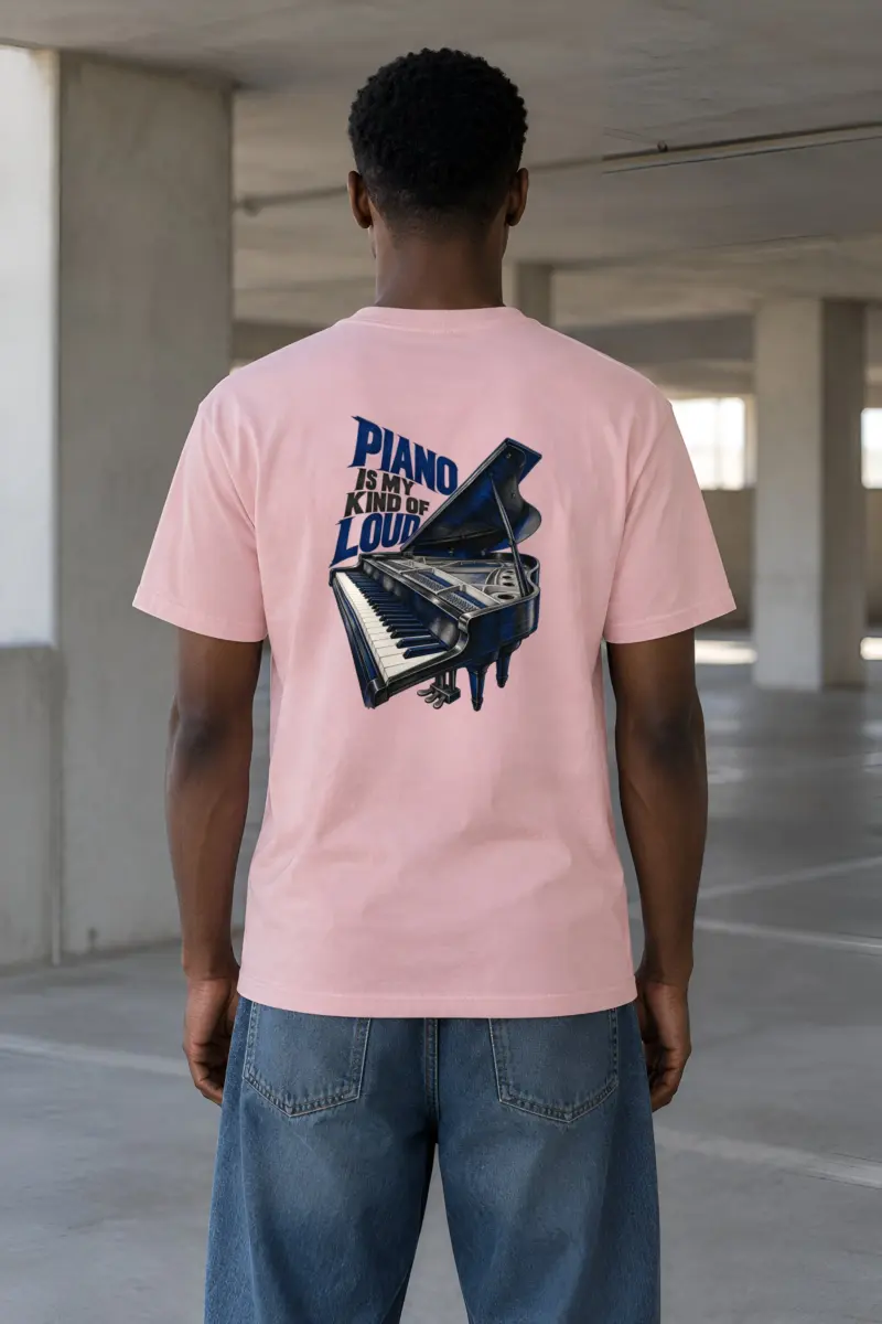 “Piano Is My Kind of Loud” Heavyweight Unisex Crewneck T-shirt