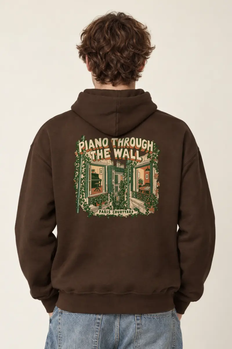 "Piano Through the Wall" Heavy Blend Unisex Pullover Hoodie