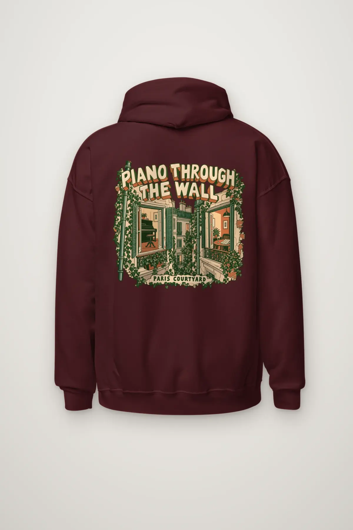 "Piano Through the Wall" Heavy Blend Unisex Pullover Hoodie