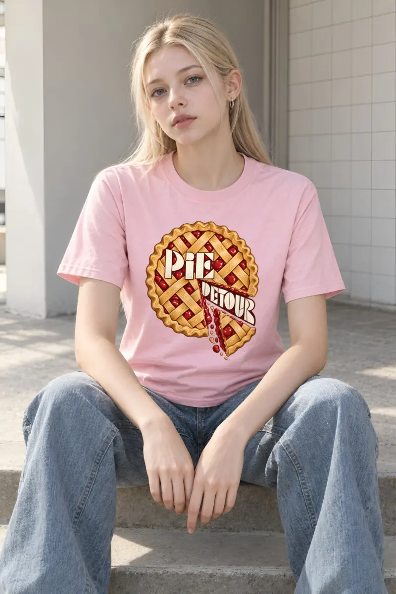 “Pie Detour” Heavyweight Unisex Crewneck T-shirt