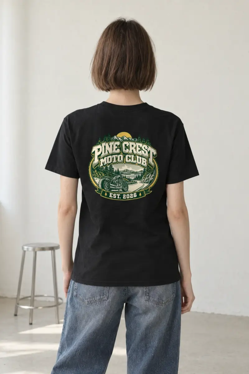 "Pine Crest Moto Club" Heavyweight Unisex Crewneck T-shirt