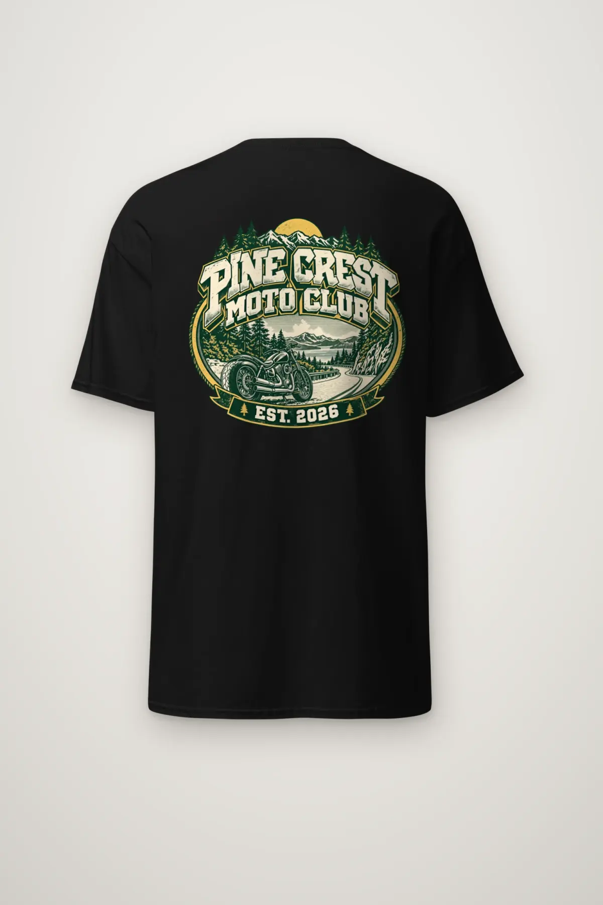 "Pine Crest Moto Club" Heavyweight Unisex Crewneck T-shirt
