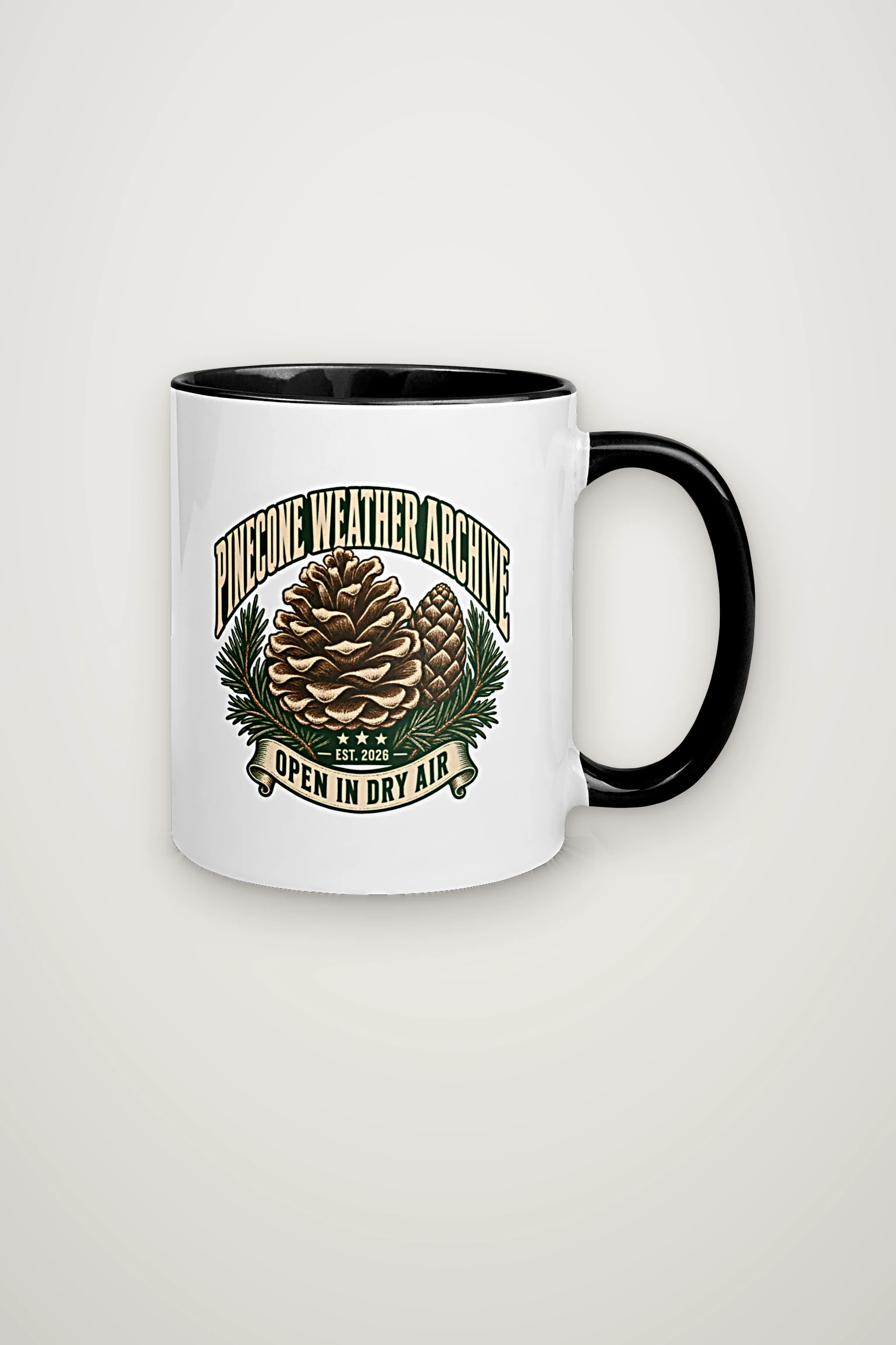 "Pinecone Weather Archive" 11oz Ceramic Mug