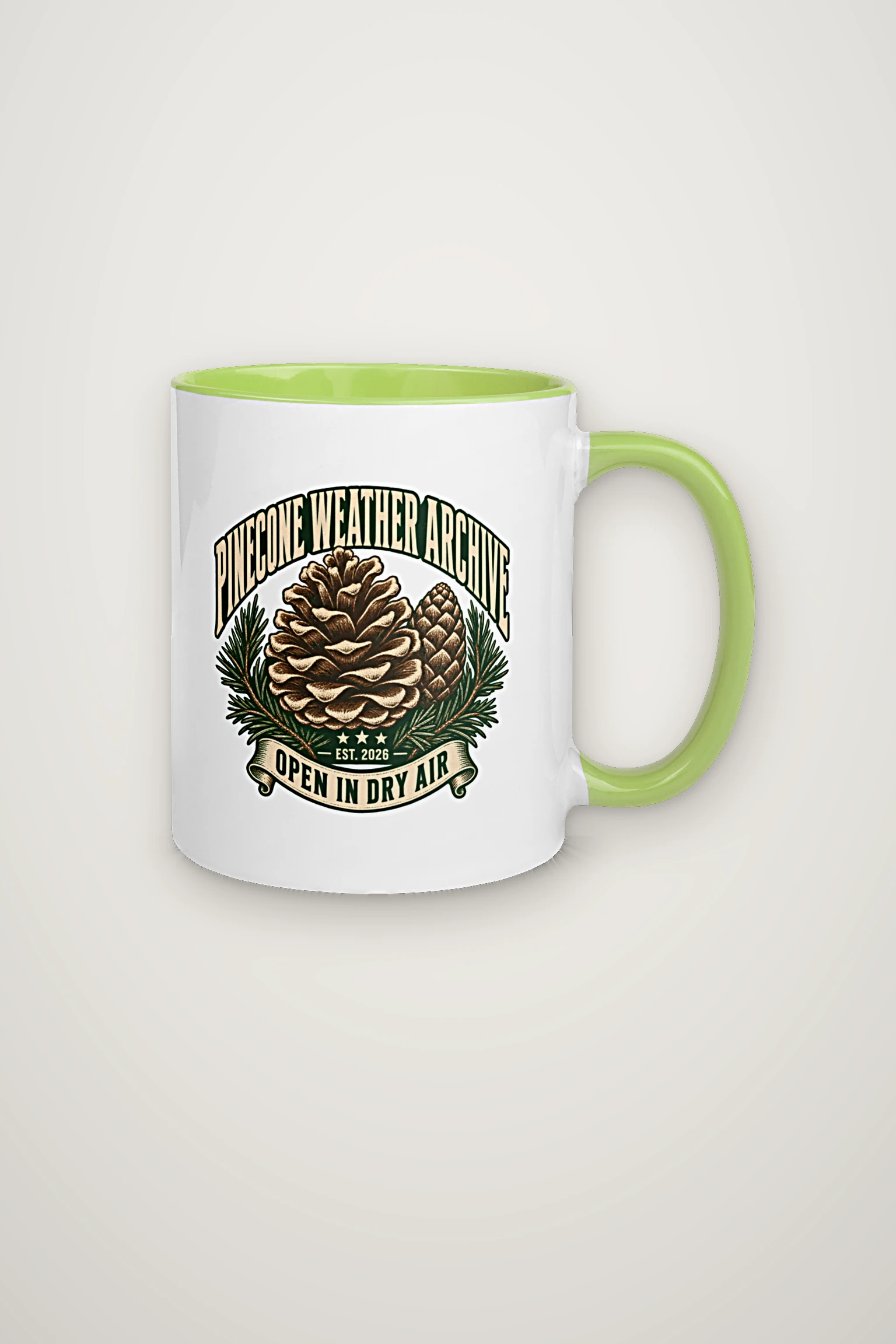 "Pinecone Weather Archive" 11oz Ceramic Mug