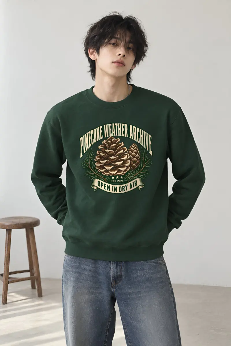 “Pinecone Weather Archive” Heavy Blend Unisex Crewneck Sweatshirt