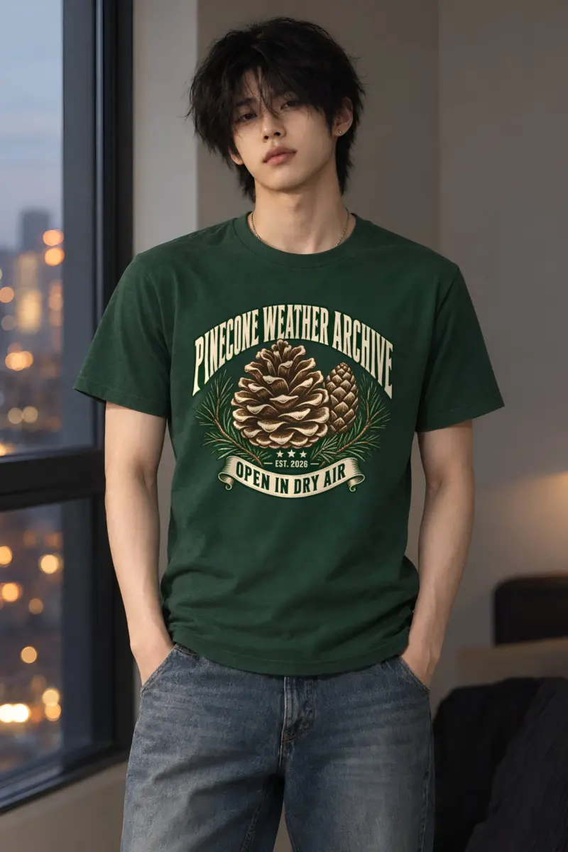"Pinecone Weather Archive" Heavyweight Unisex Crewneck T-shirt