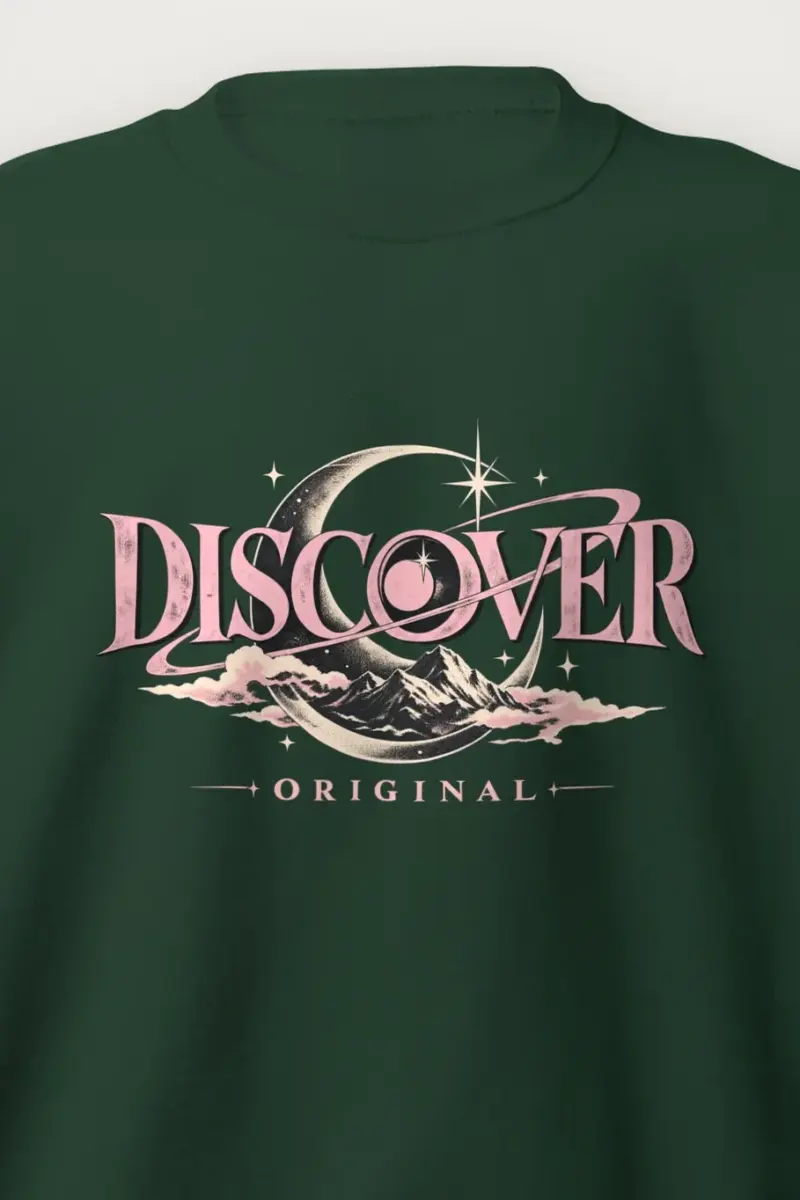 "Pink Lunar Expedition" Heavy Blend Unisex Crewneck Sweatshirt