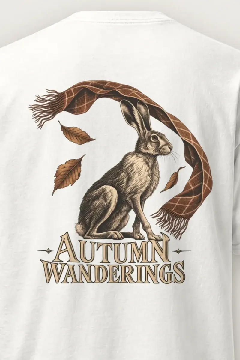 "Plaid Rabbit" Heavyweight Unisex Crewneck T-shirt