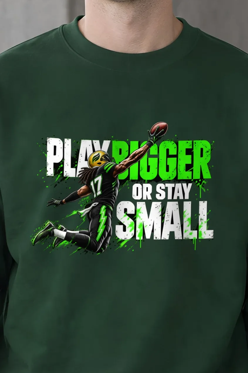 "Play Bigger" 1 Crewneck Sweatshirt - the graphic up close