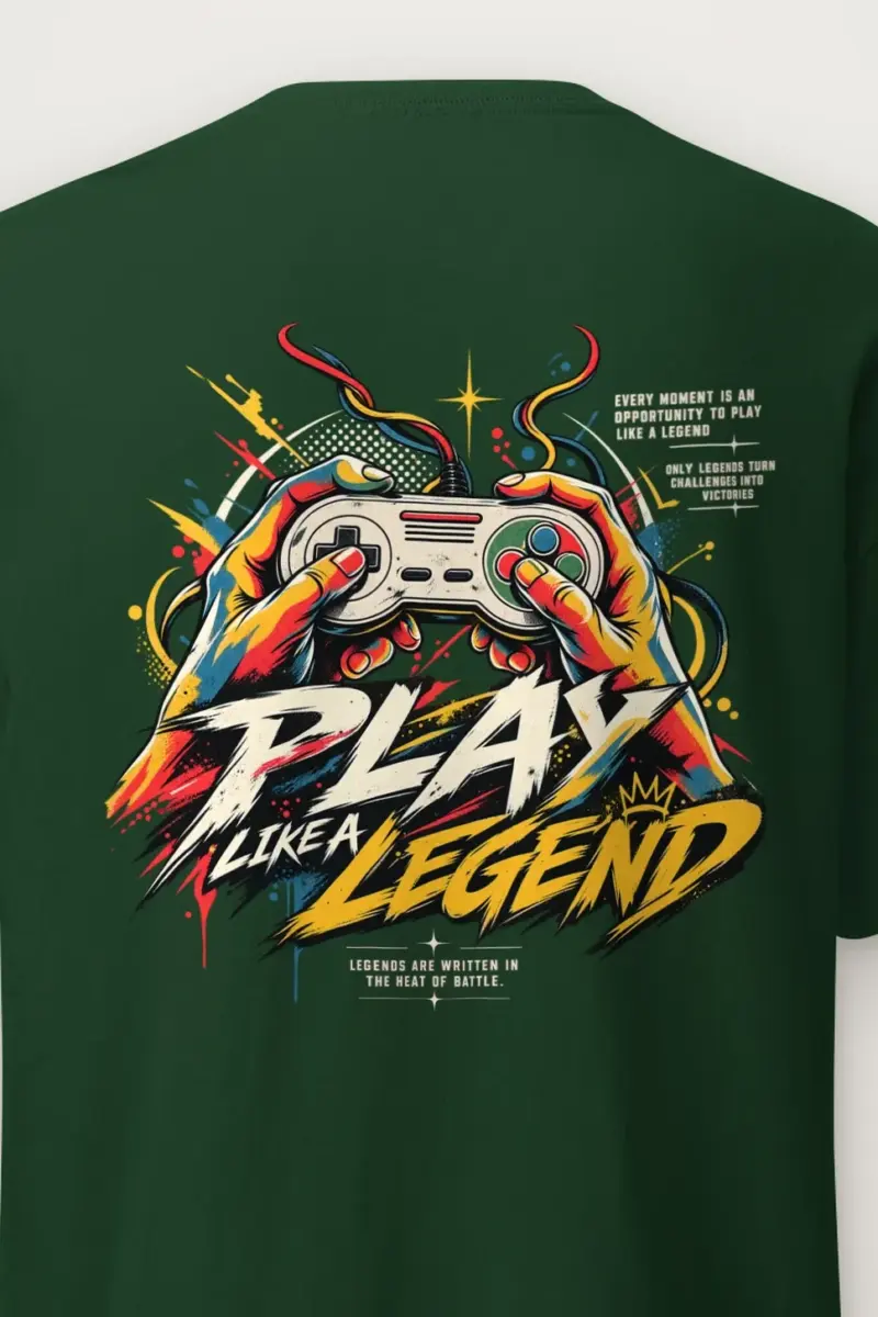 "Play Like A Legend" Heavyweight Unisex Crewneck T-shirt