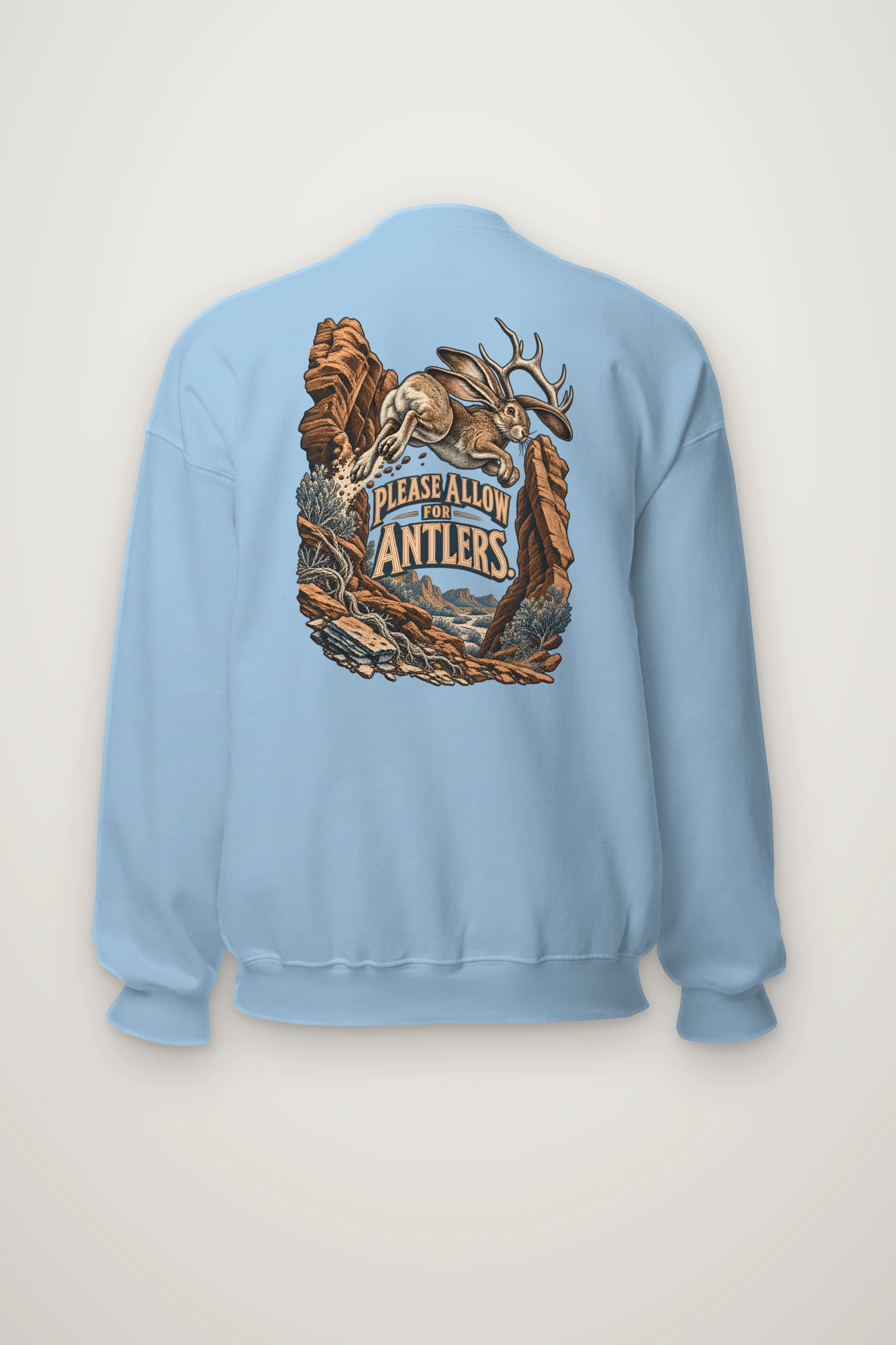 "Please Allow for Antlers" Heavy Blend Unisex Crewneck Sweatshirt