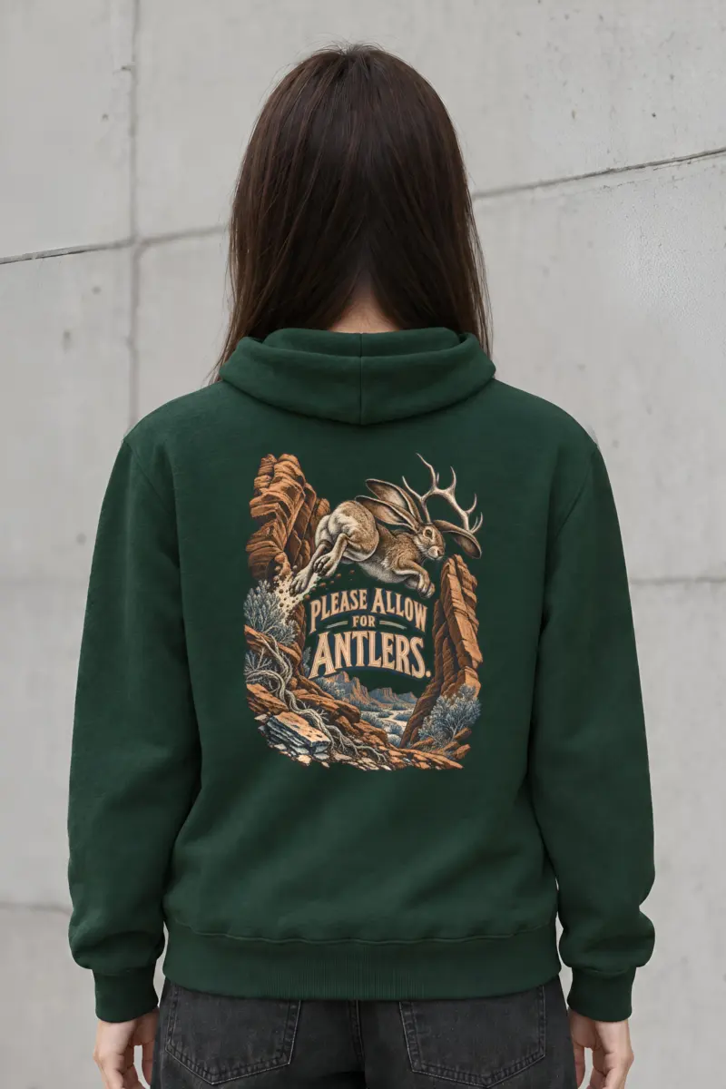 “Please Allow for Antlers” Heavy Blend Unisex Pullover Hoodie