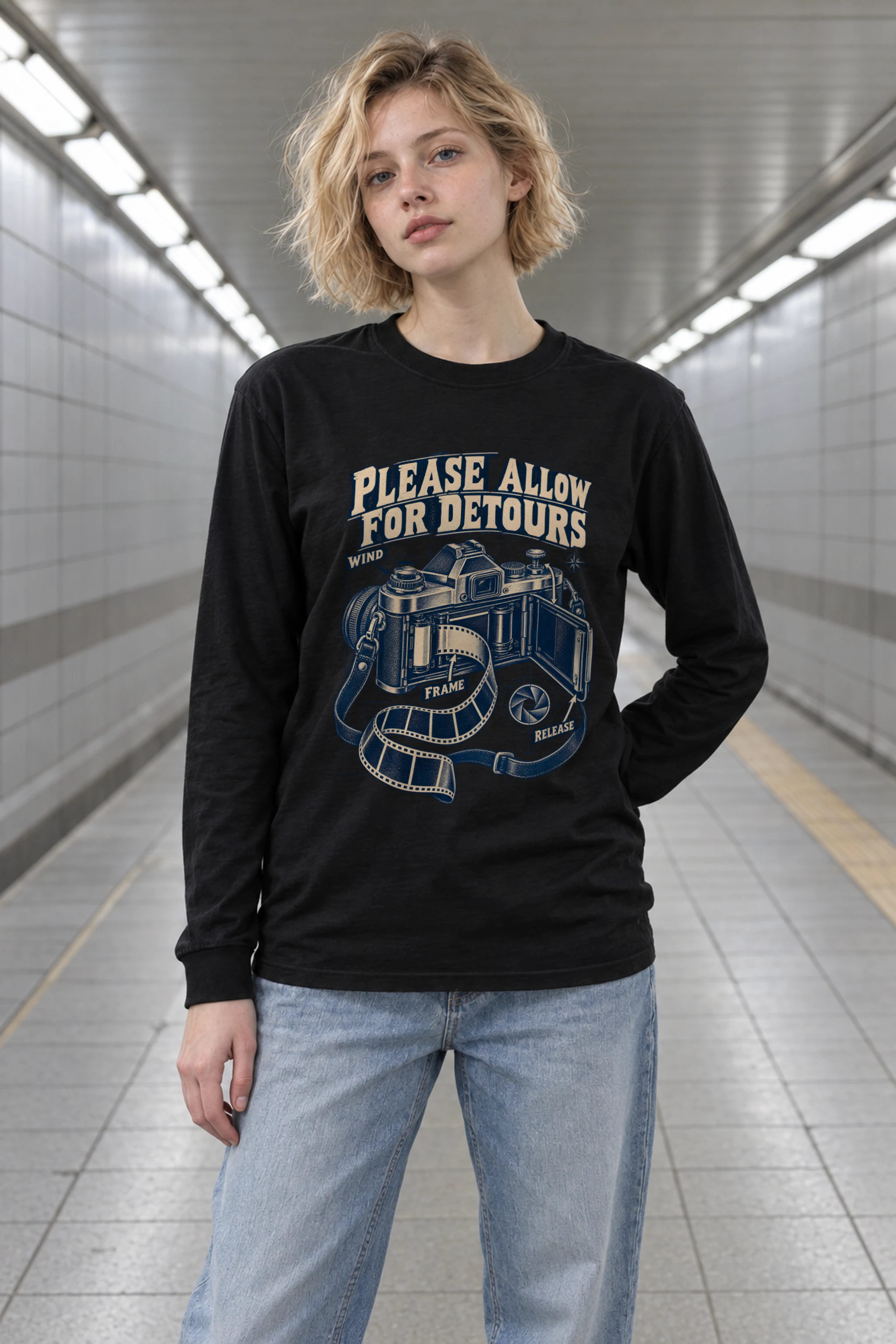 "Please Allow for Detours" Unisex Longsleeve T-shirt