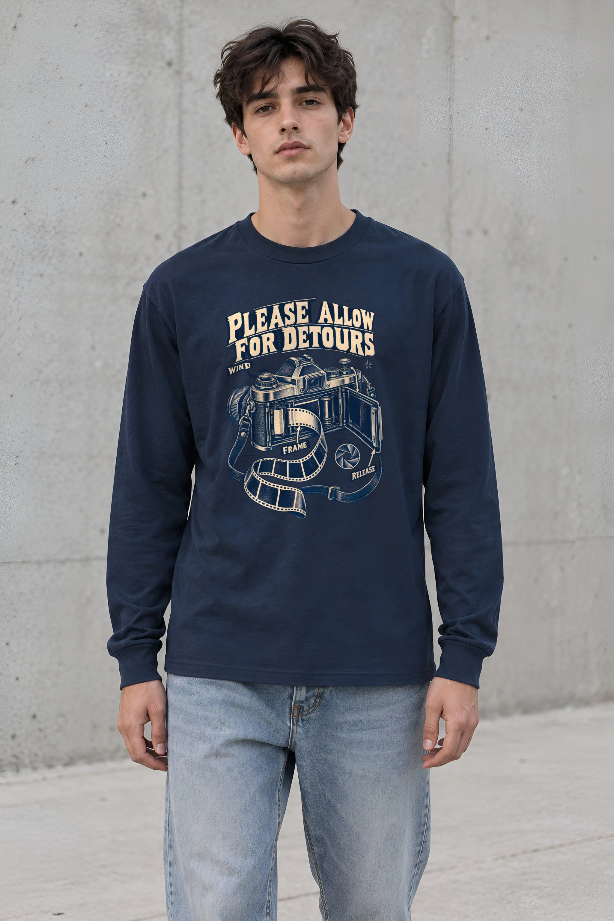 "Please Allow for Detours" Unisex Longsleeve T-shirt