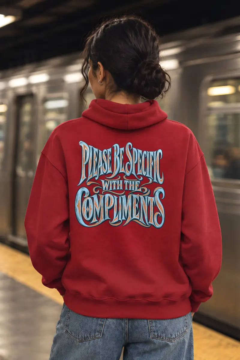 "Please Be Specific With The Compliments" Heavy Blend Unisex Pullover Hoodie