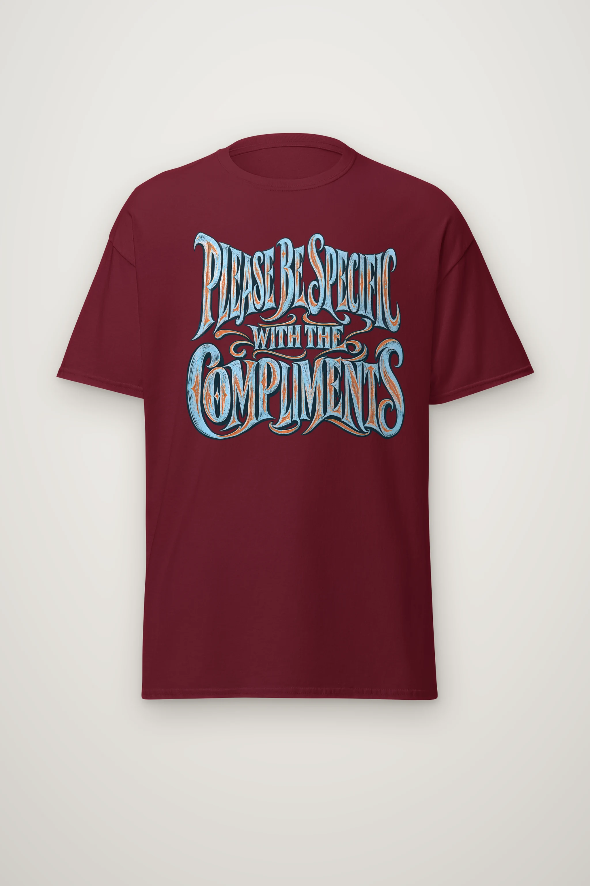 "Please Be Specific With The Compliments" Heavyweight Unisex Crewneck T-shirt