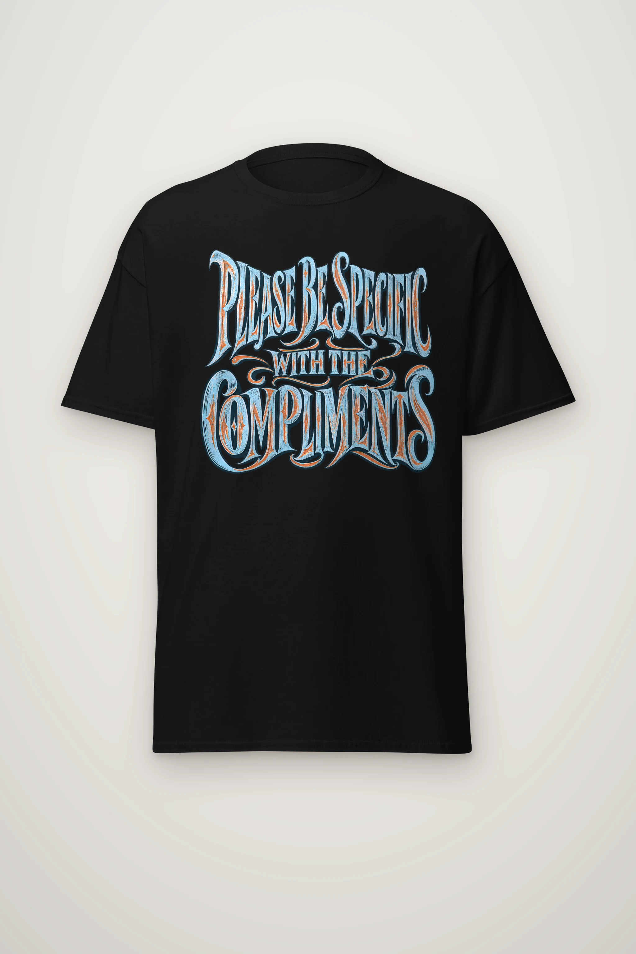 "Please Be Specific With The Compliments" Heavyweight Unisex Crewneck T-shirt