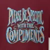 "Please Be Specific With The Compliments" Heavyweight Unisex Crewneck T-shirt