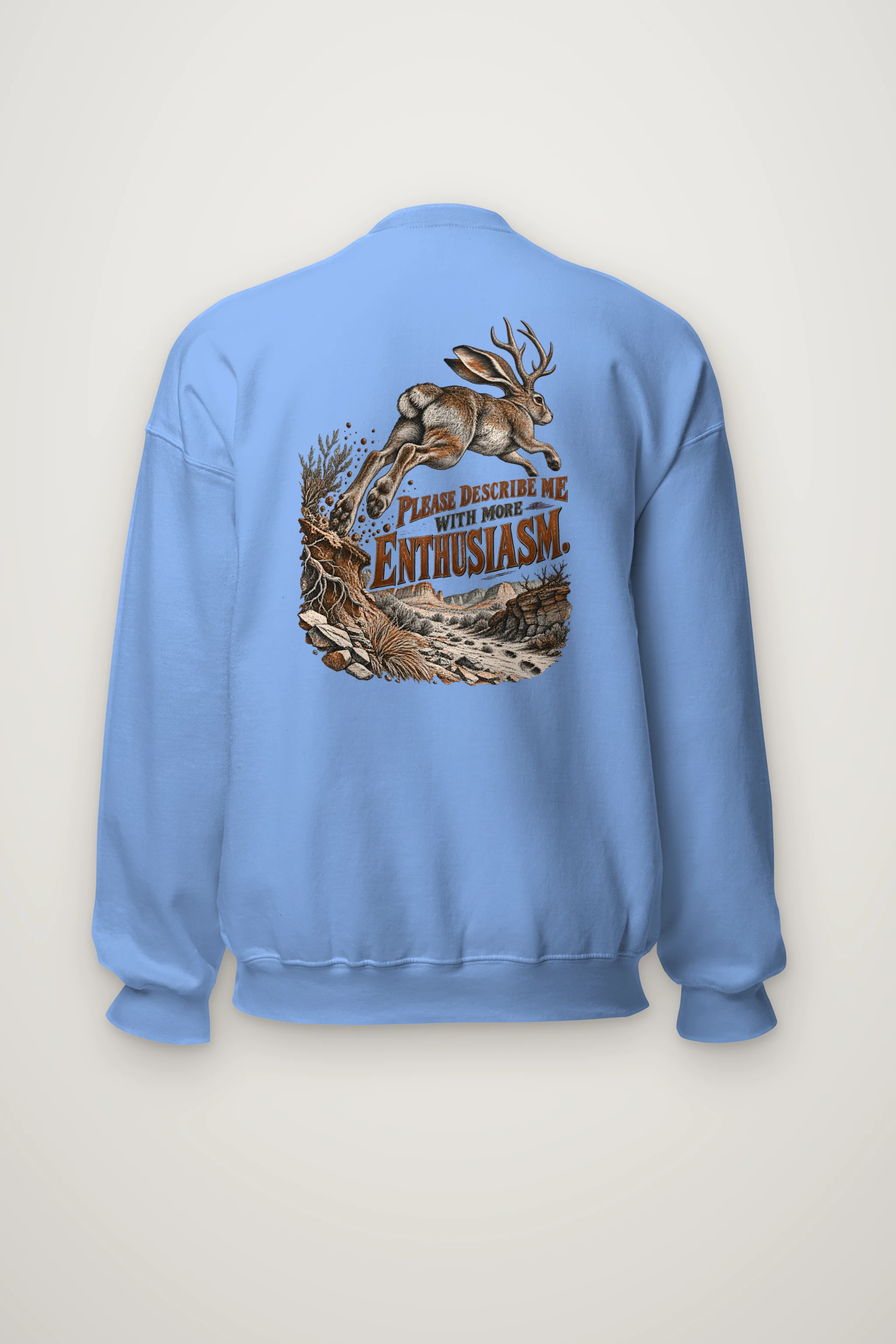 "Please Describe Me With More Enthusiasm" Heavy Blend Unisex Crewneck Sweatshirt