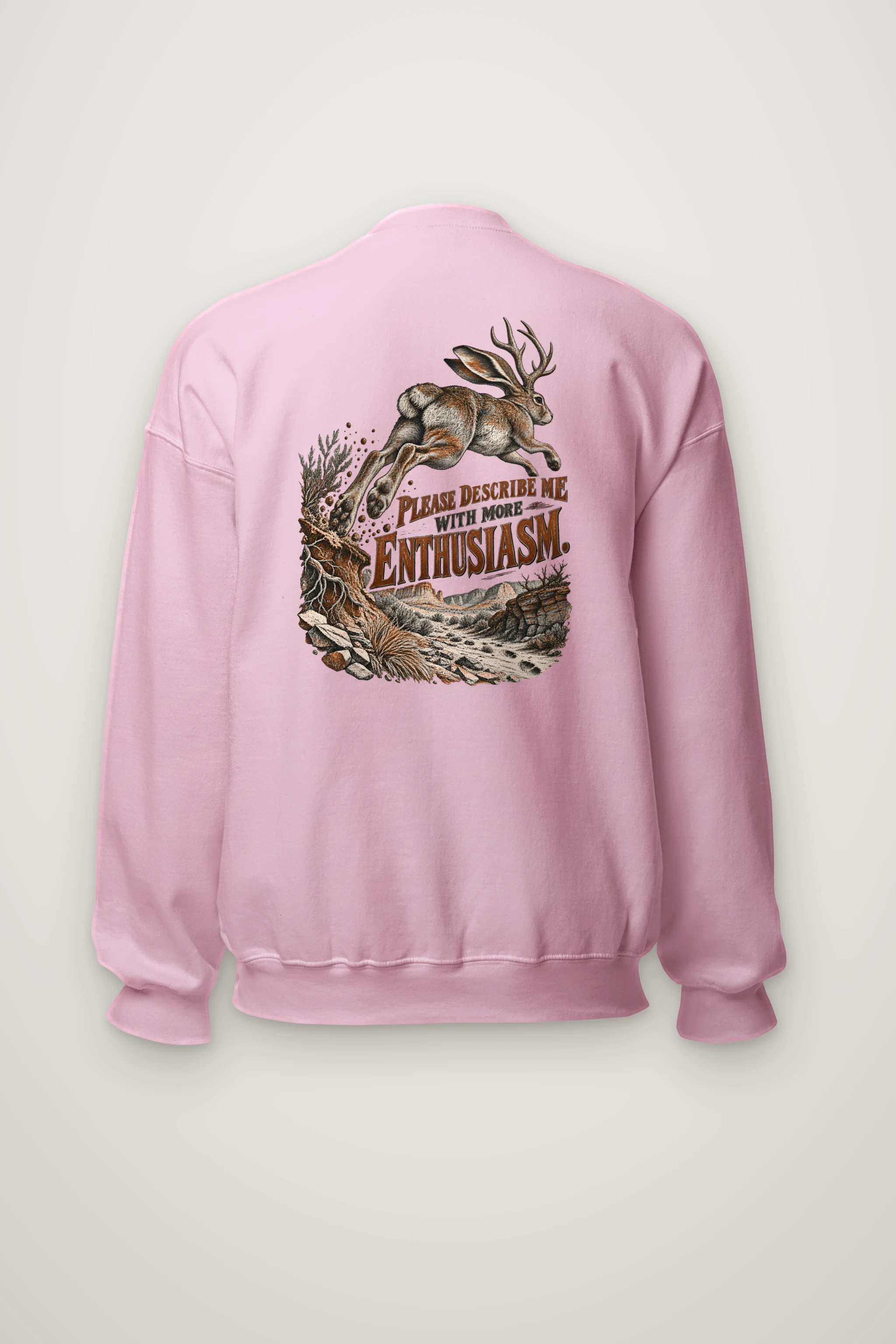 "Please Describe Me With More Enthusiasm" Heavy Blend Unisex Crewneck Sweatshirt