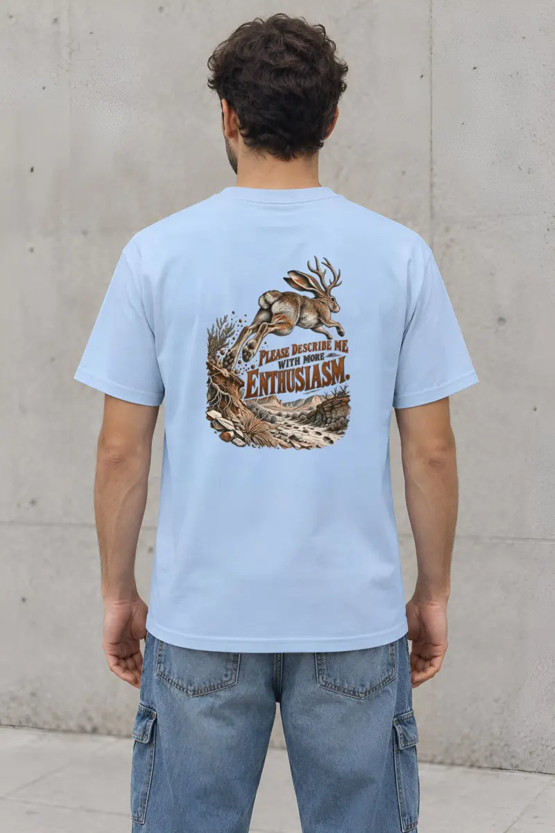 “Please Describe Me With More Enthusiasm” Heavyweight Unisex Crewneck T-shirt