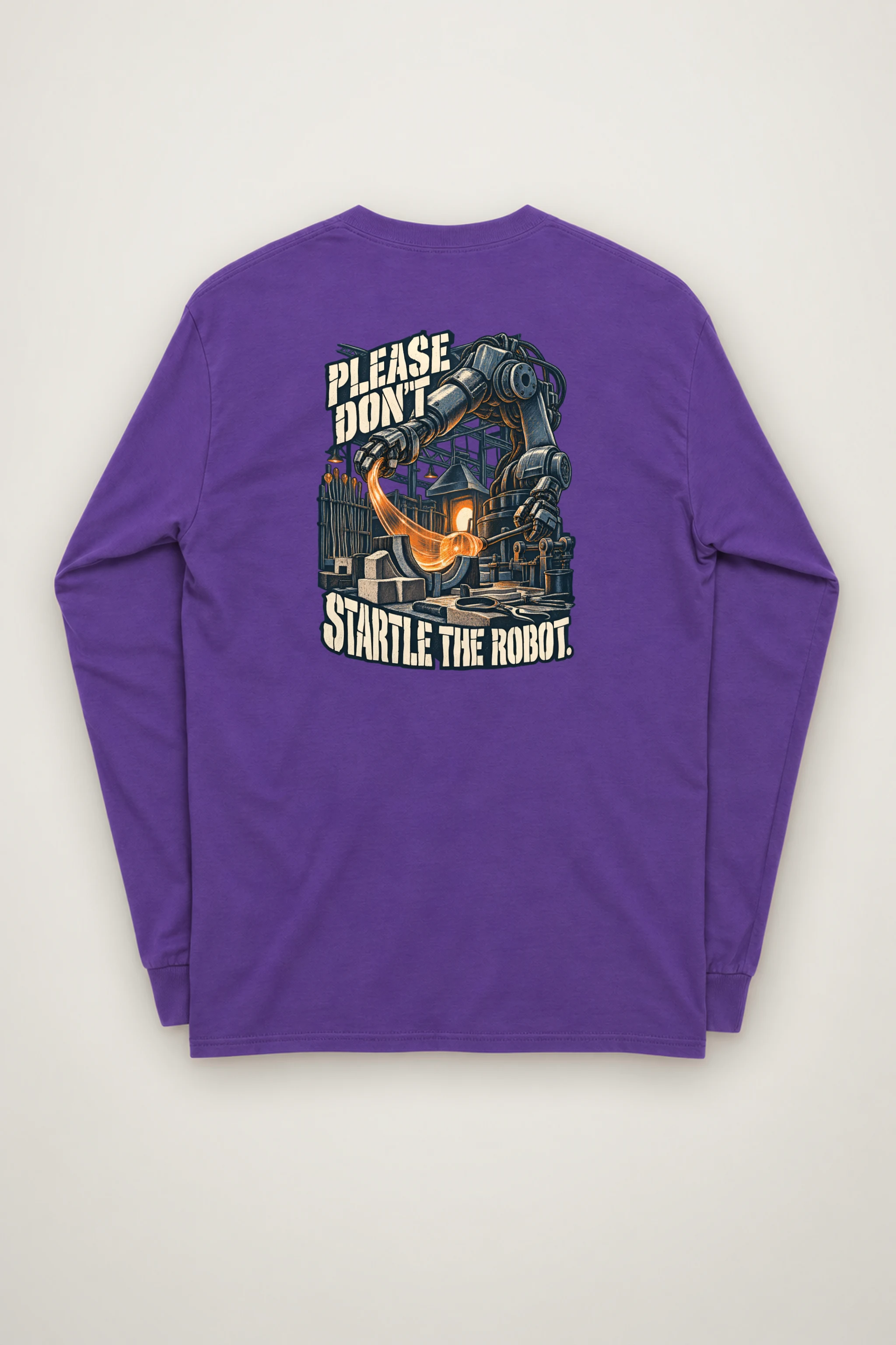 "Please Don't Startle the Robot" Unisex Longsleeve T-shirt