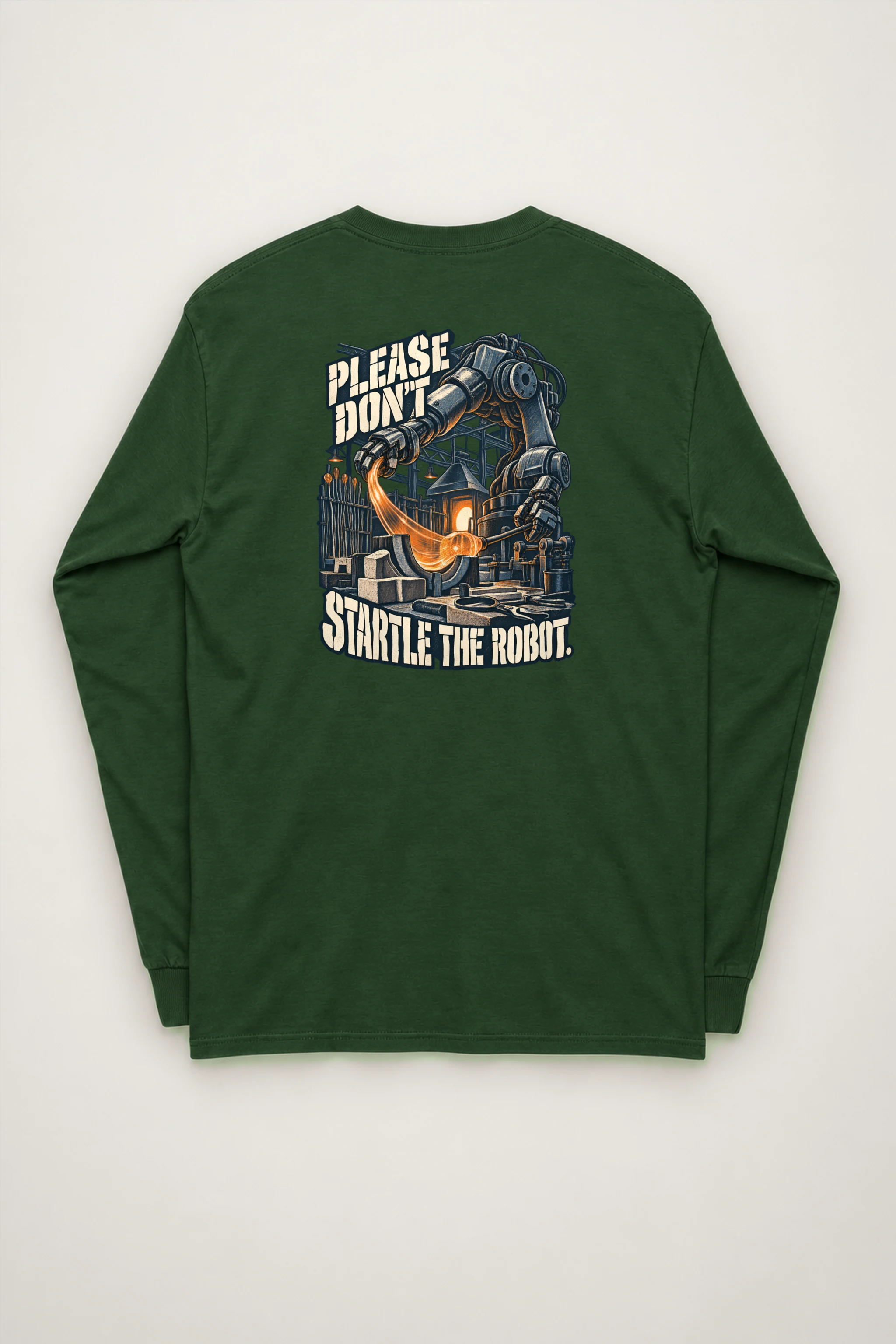 "Please Don't Startle the Robot" Unisex Longsleeve T-shirt