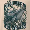 "Please Interrupt Me for Whales" Men's Oversized Heavyweight Crewneck T-Shirt