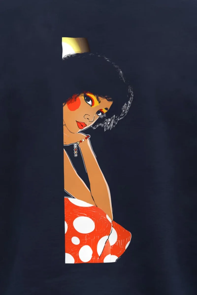 "Polka Dot Muse" 1 Crewneck Sweatshirt - the graphic up close