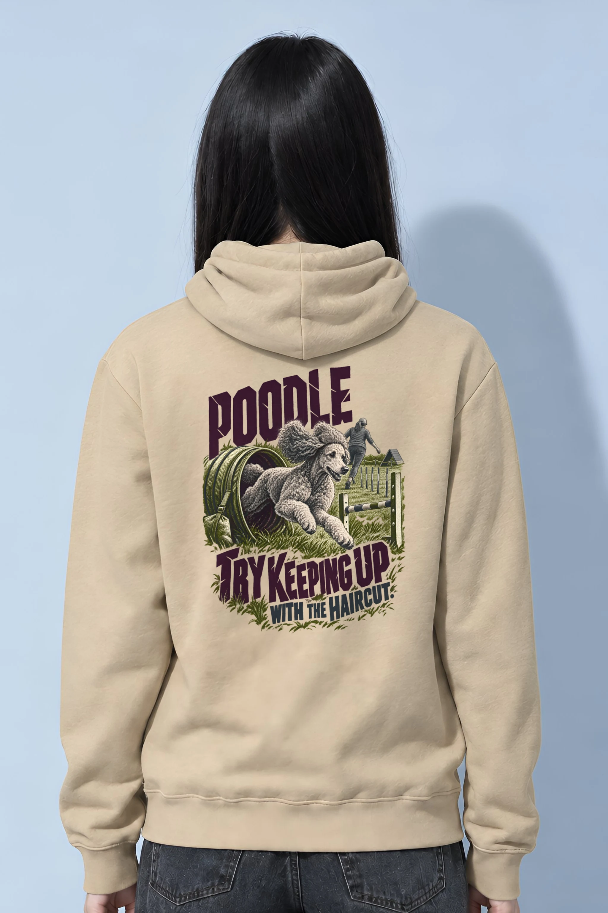 "Poodle Try Keeping Up" Heavy Blend Unisex Pullover Hoodie