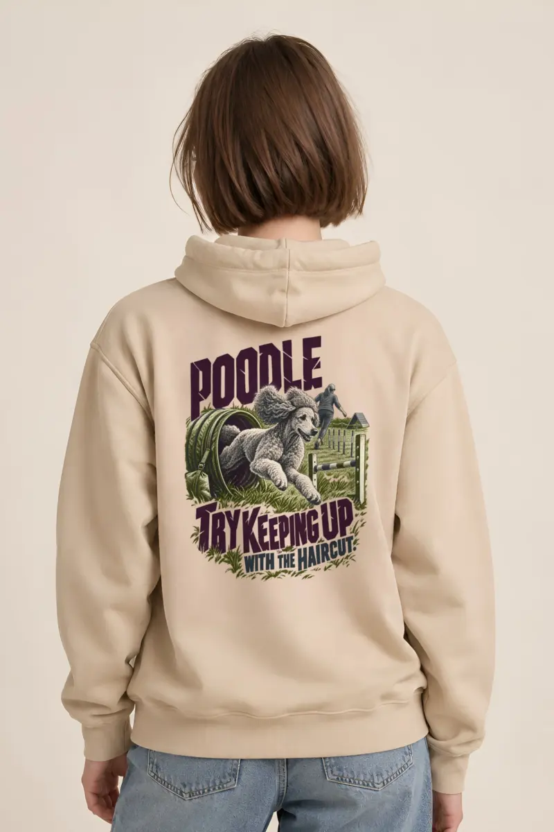 "Poodle Try Keeping Up" Heavy Blend Unisex Pullover Hoodie