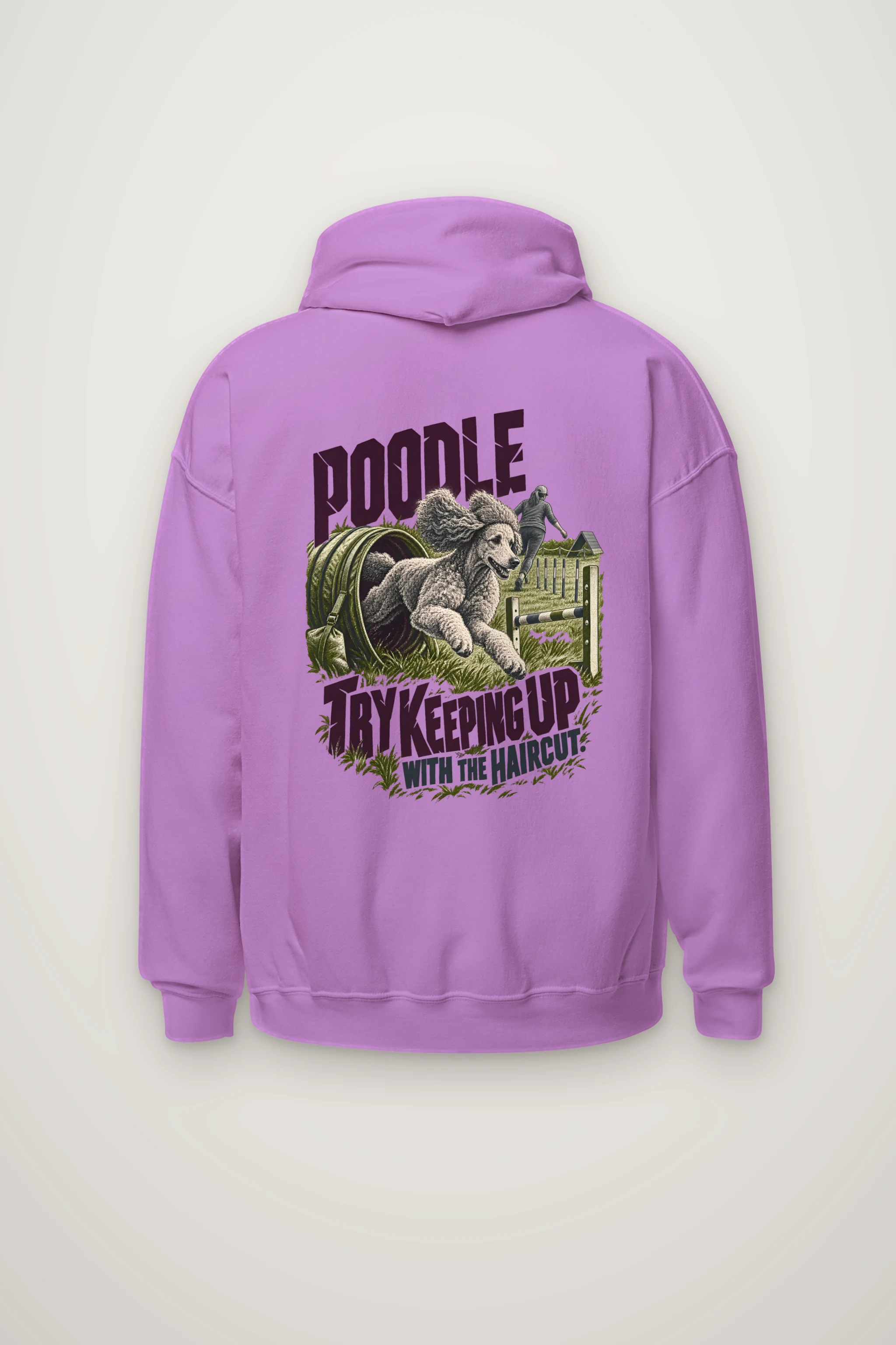 "Poodle Try Keeping Up" Heavy Blend Unisex Pullover Hoodie