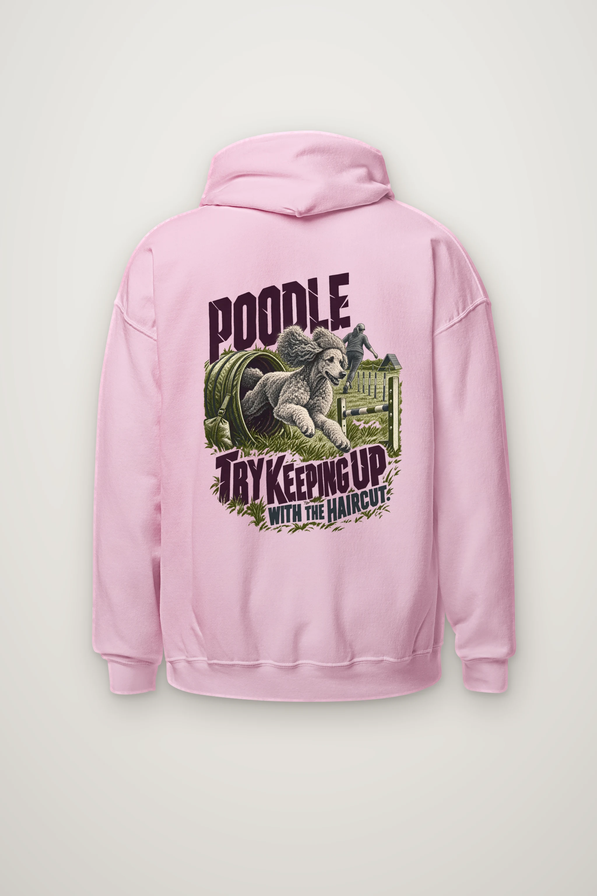"Poodle Try Keeping Up" Heavy Blend Unisex Pullover Hoodie