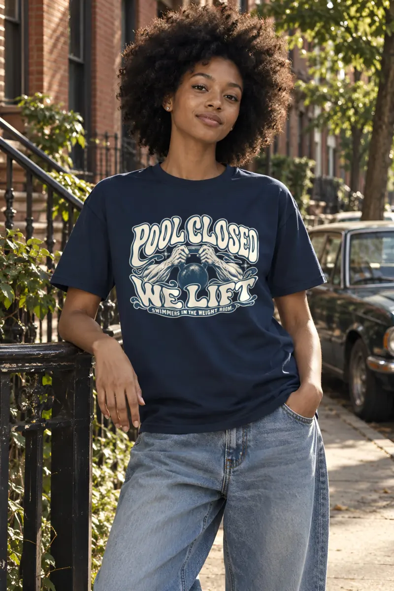"Pool Closed We Lift" Heavyweight Unisex Crewneck T-shirt