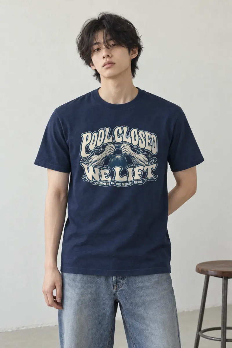 "Pool Closed We Lift" Heavyweight Unisex Crewneck T-shirt
